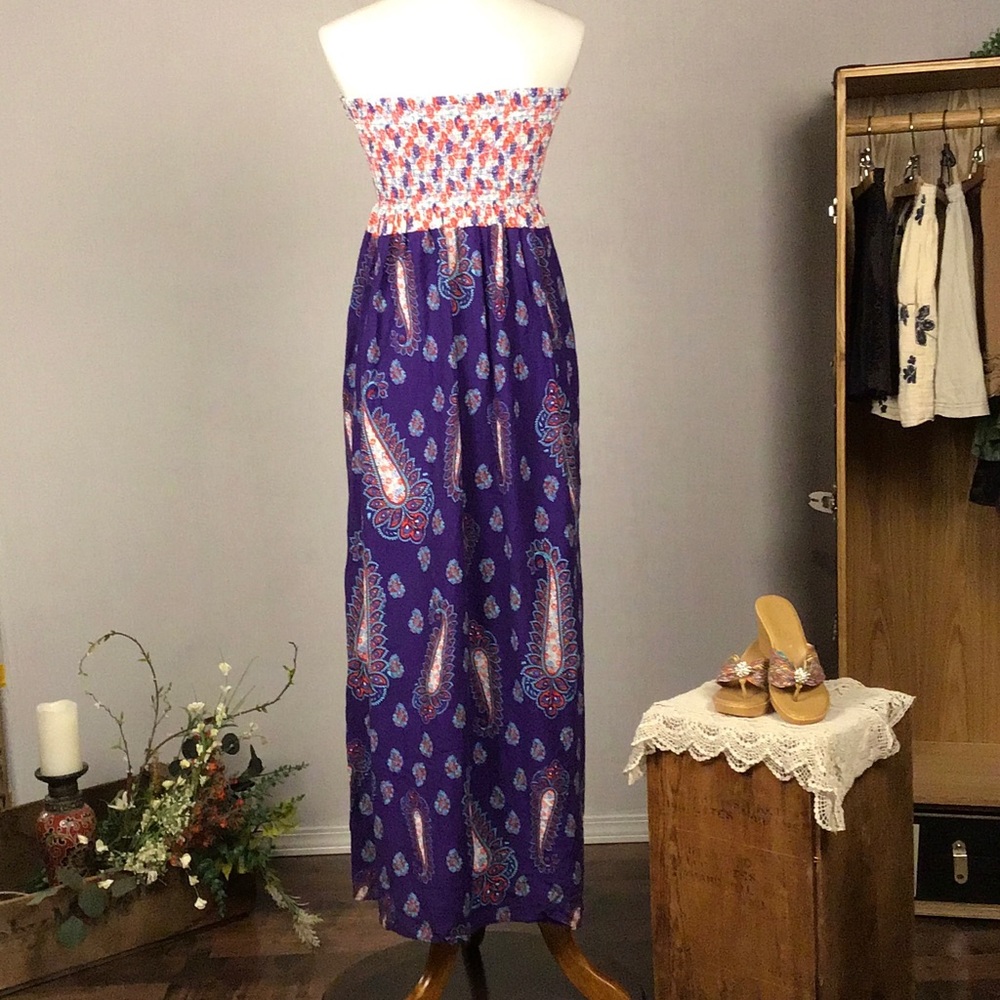 Beautiful and bright sleeveless maxi, Size s/m. copy
